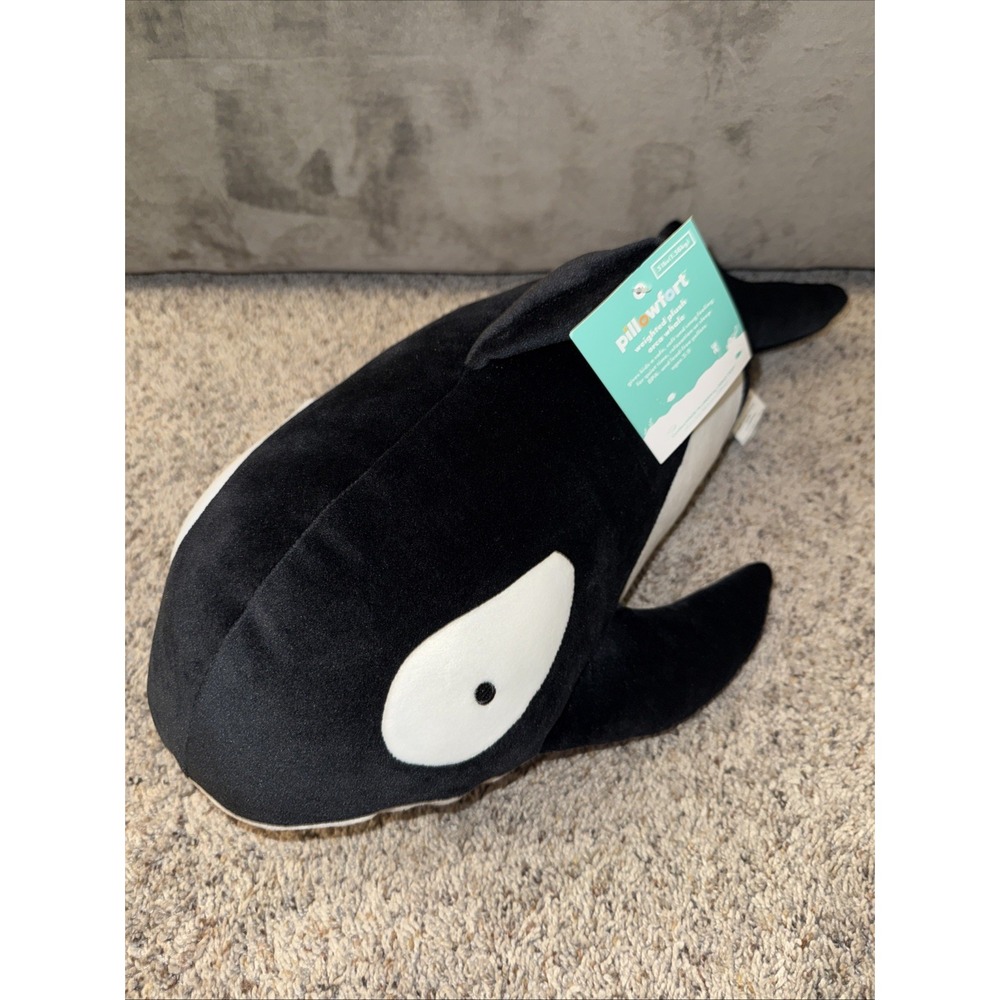 Orca Pillowfort Weighted Plush Throw Pillow Toy 3lbs Brand New